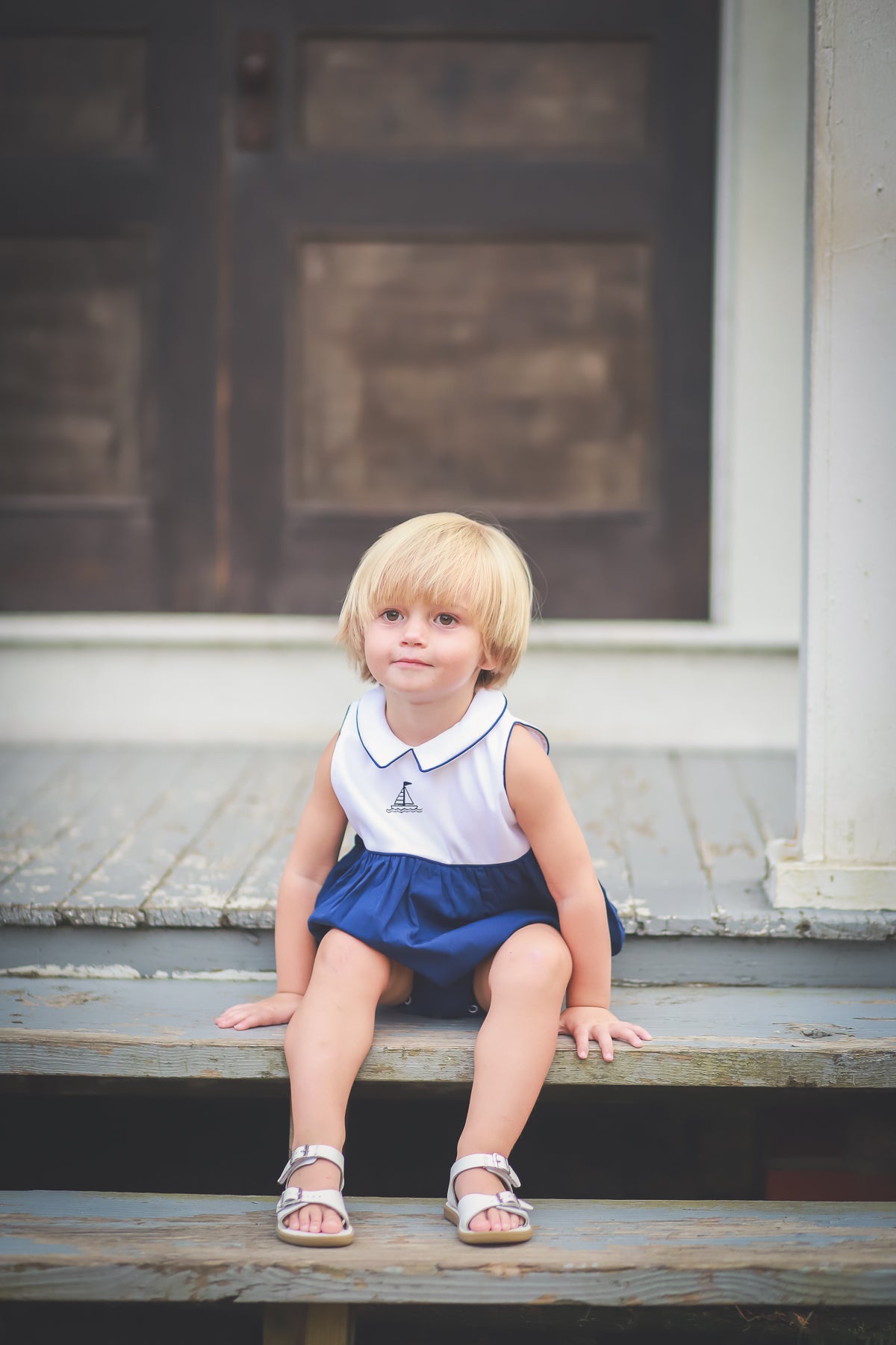 bailey sailboat bubble, the proper peony, baby boy clothing, classic boy outfit, nautical bubble for. oys, best baby boutique 