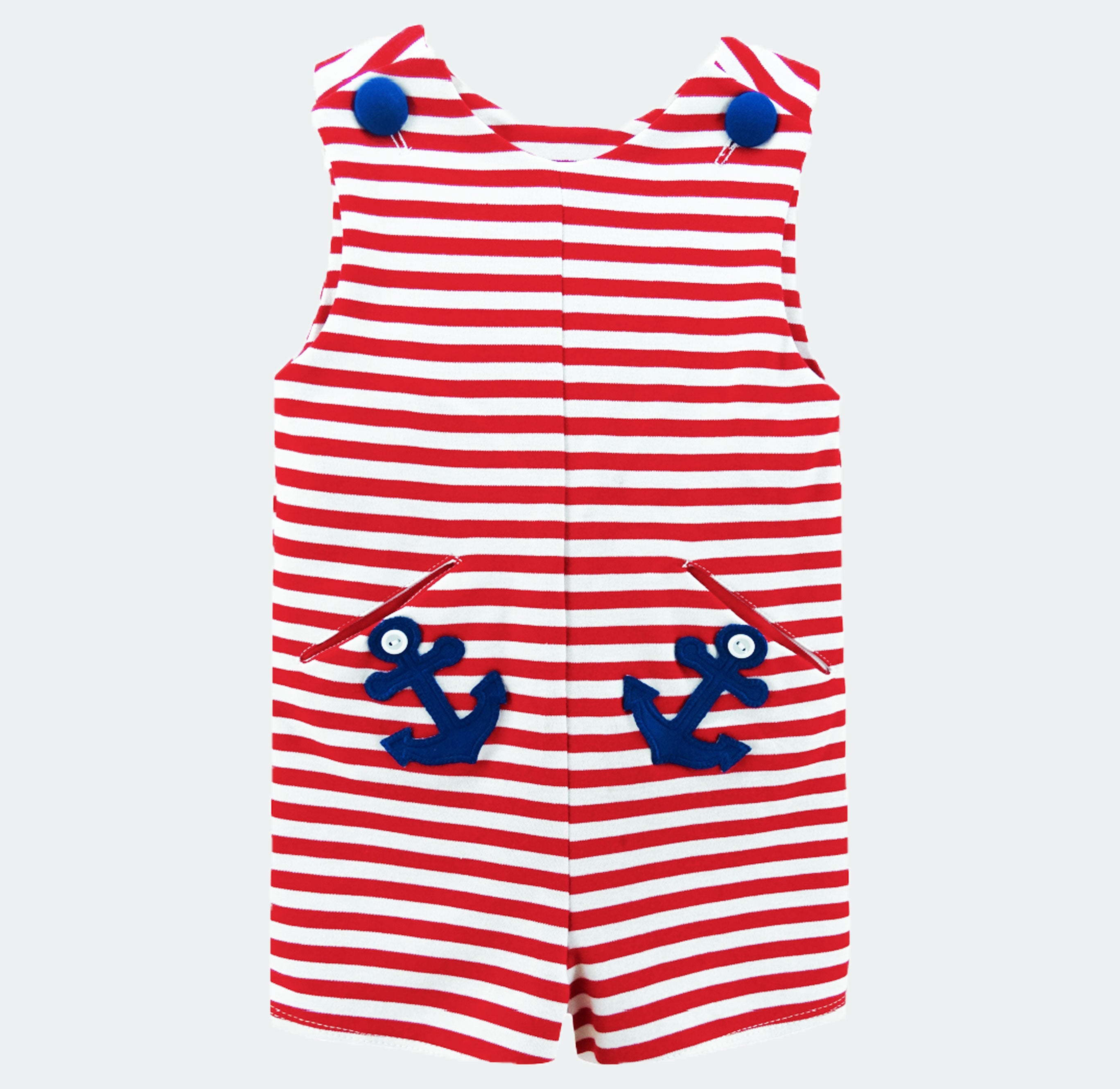 zuccini kids, boys shortall, anchor boy clothing, cute summer boy clothes, best baby boutique, boy baby gift