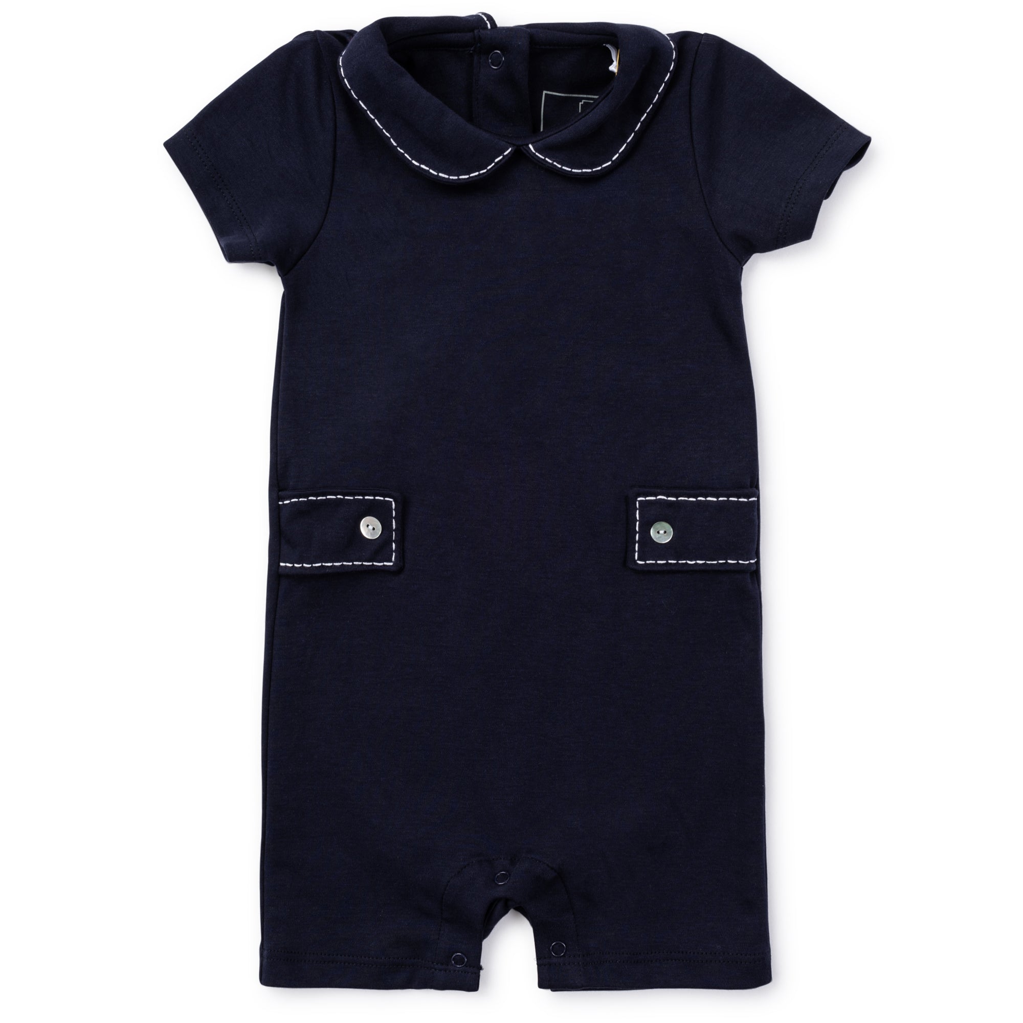 Cute Baby Boy Clothing Romper by Lila and Hayes / Cute as Buttons