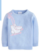 little english, ice skates, ice skate sweater, classic childrens clothing, best baby boutique, sweater for girls