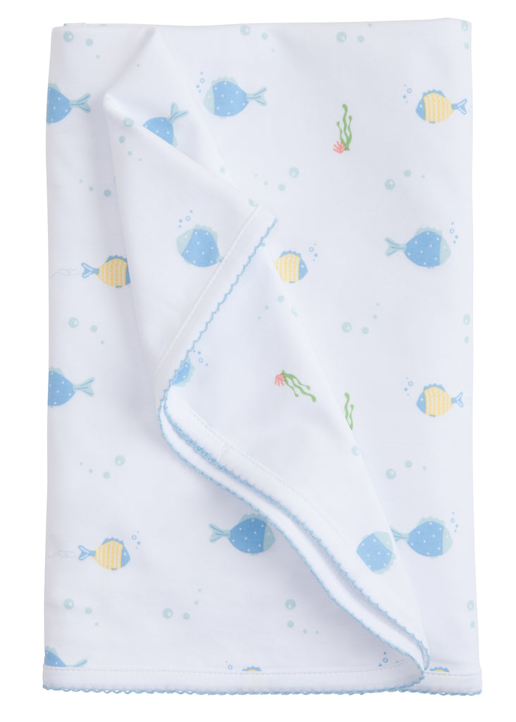 little english, fish printed blanket, cute baby gift, classic baby gift, little English retailer 