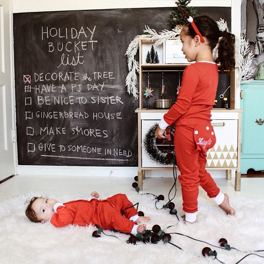 christmas jammies, personalized christmas pjs, kids pjs, monogrammed jammies, butt flap pajamas