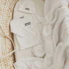 Gender neutral Pima cotton take me home outfit with black XOXO print